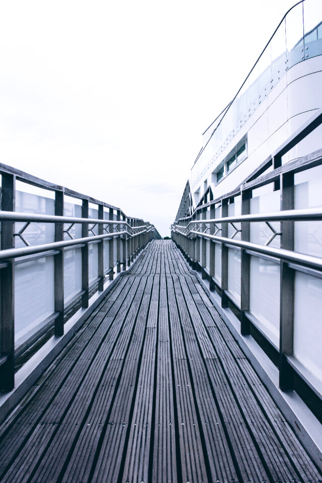 Pedestrian overpass at the harbor 2