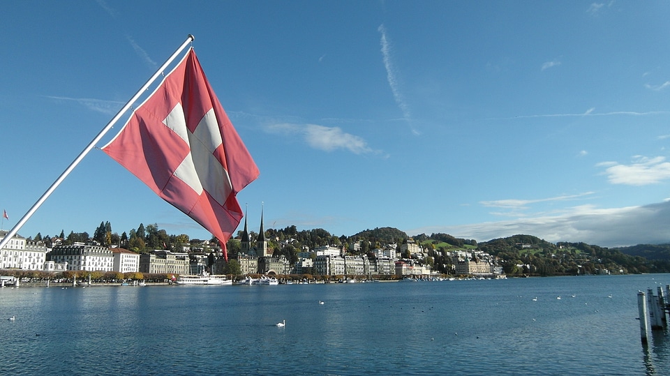 Flag hofkirche sky