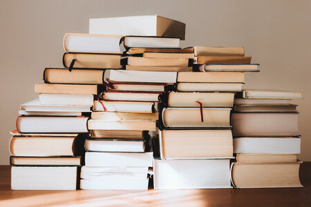 Pile of books photo
