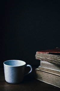 Tea mug and a pile of books 2