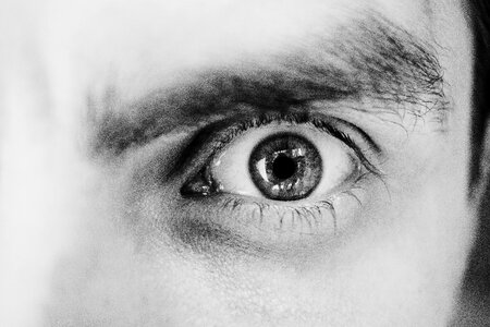 Single male eye in black and white 3 photo