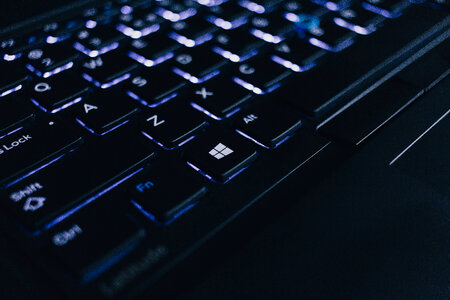 Backlit computer keyboard photo