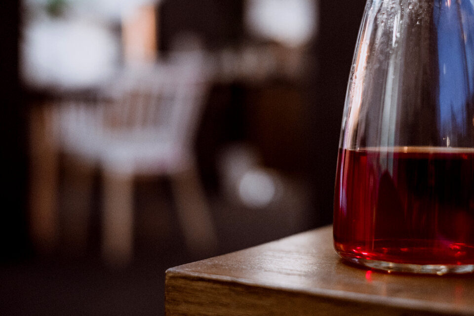 Fruit tea in a glass tea pot 3
