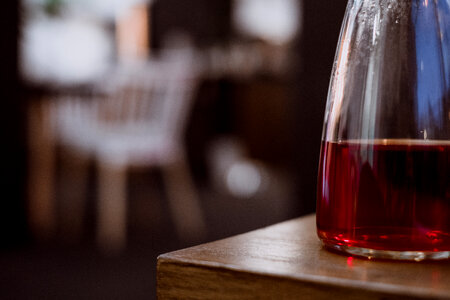 Fruit tea in a glass tea pot 3 photo