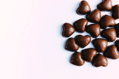 Heart shaped chocolates photo