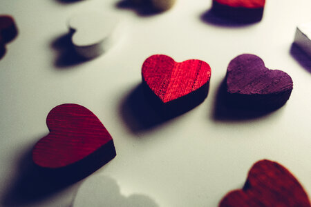 Wooden hearts photo
