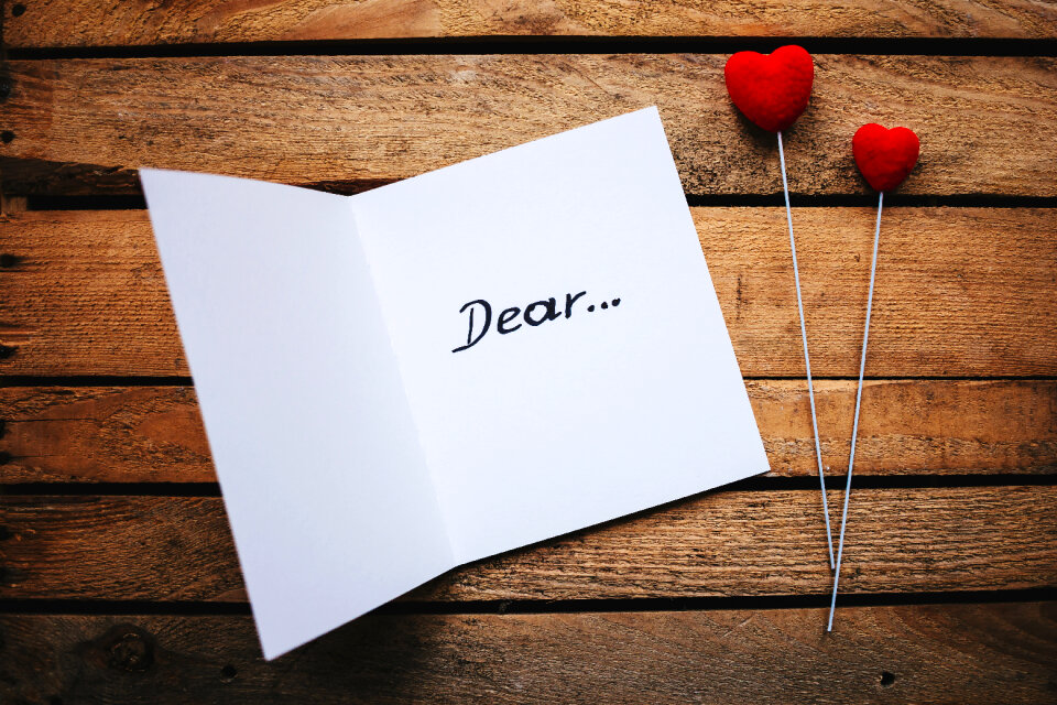Valentines card dear