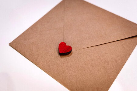 Valentines card envelope photo