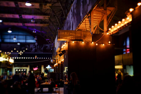 Food and drinks market lights photo