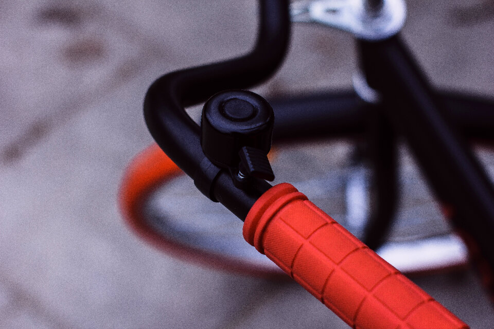 Black bicycle bell