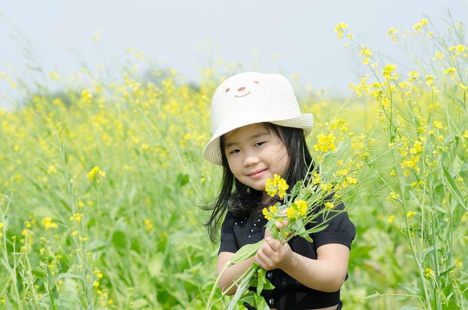 Girl young flower