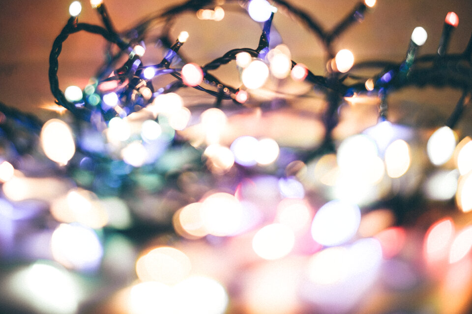 Christmas lights pastel bokeh 3