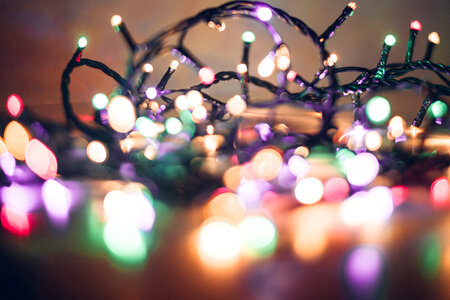 Christmas lights pastel bokeh 2 photo