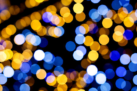 Blue and yellow bokeh 4