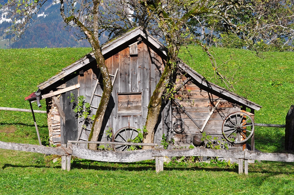 Mountain hut wood old