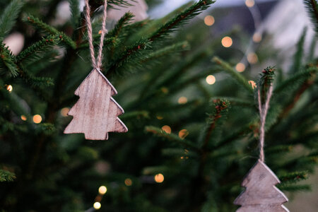 Minimal Christmas tree decoration photo