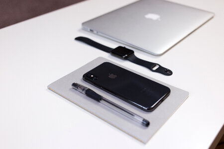 iPhone X, iWatch and MacBook photo