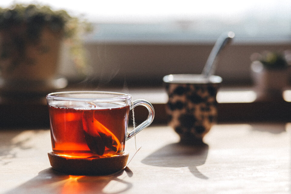 Tea on the countertop