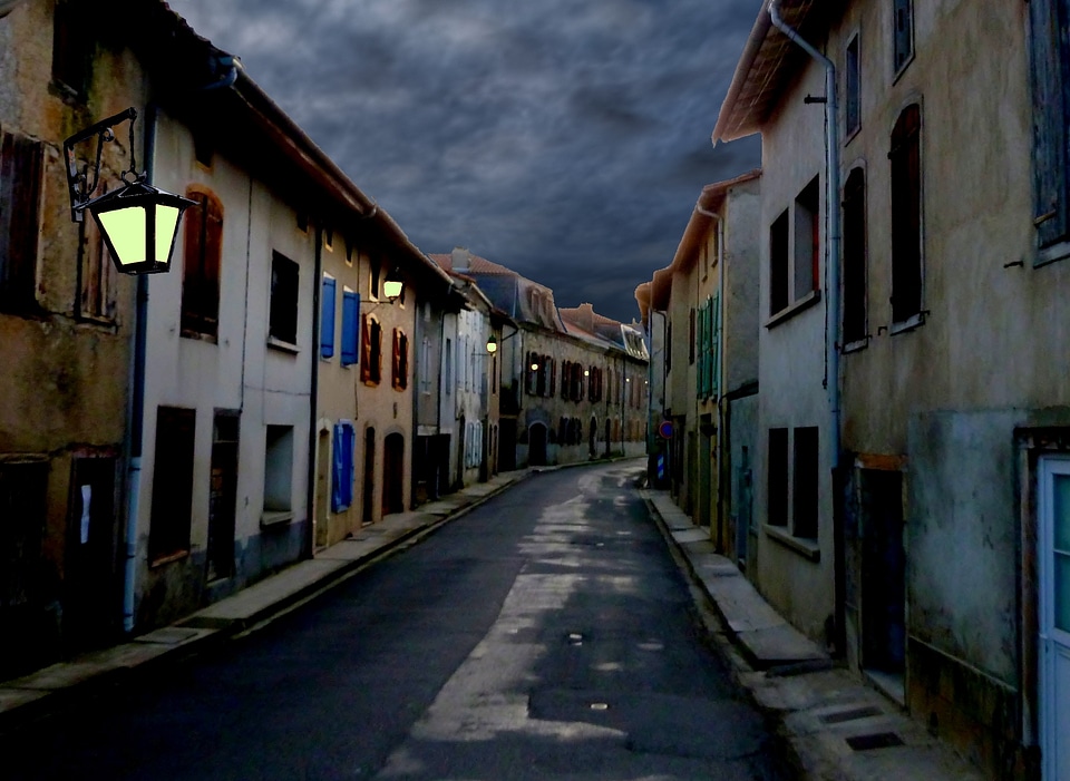 Sky night street