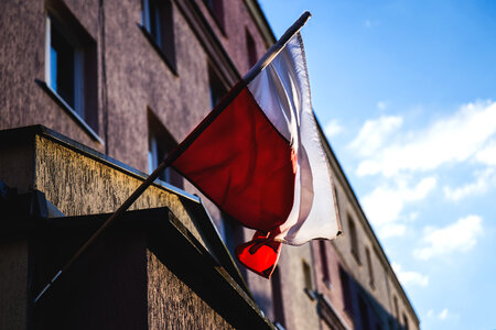 Polish flag 3 photo