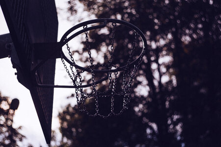 A chain basketball net
