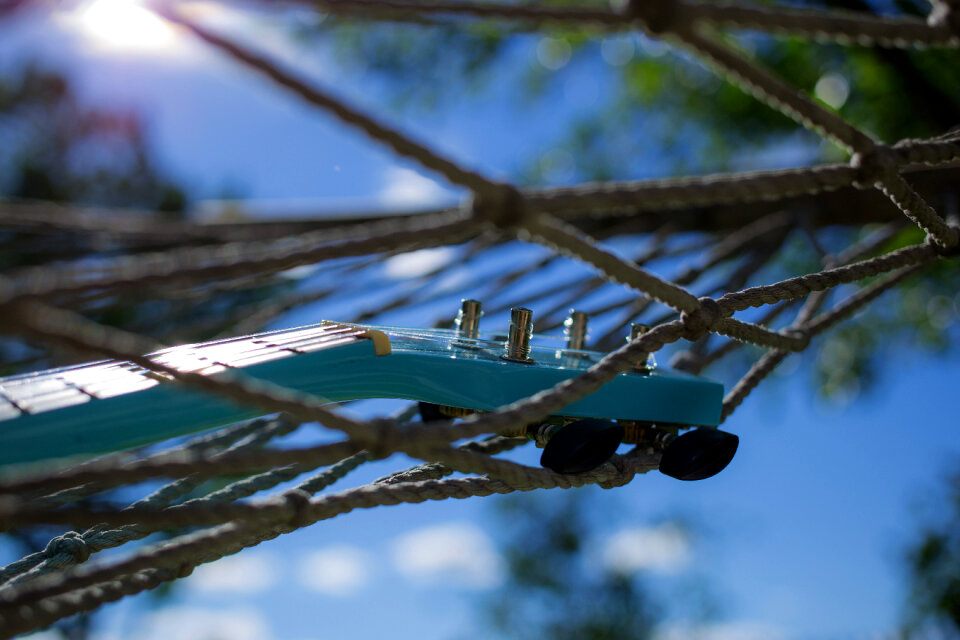 Ukulele on a hammock 4