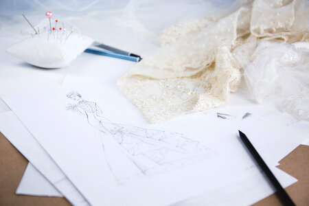 Wedding dress sketch 2 photo
