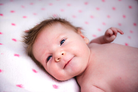 Cute baby smiling photo