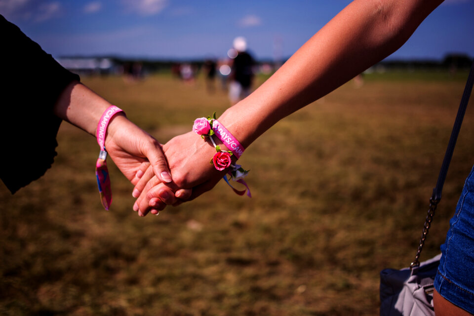 Holding hands photo