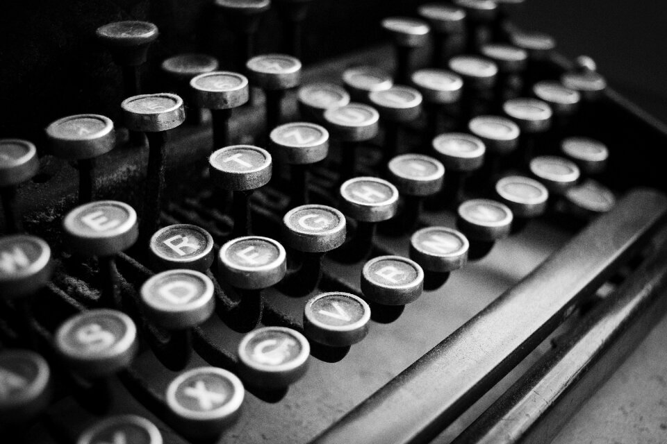 Old typewriter photo