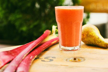 Pear and rhubarb smoothie 8 photo