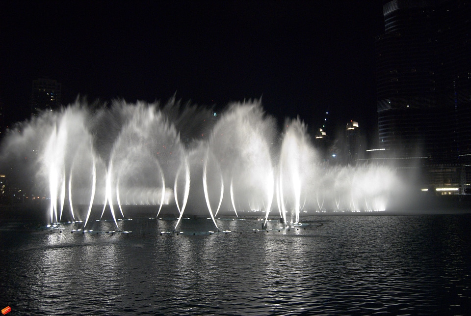 Decorative fountains dubai lights
