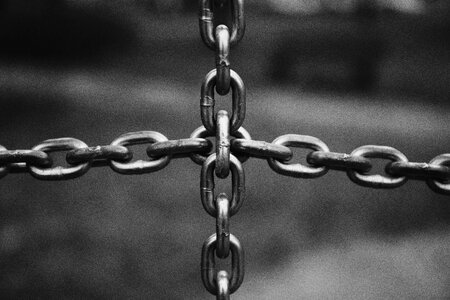 Crossed chain photo