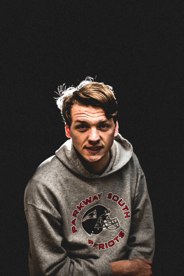 Man in Gray Hoodie