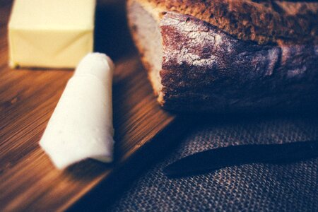 Free stock photo of bread, butter, cheese photo