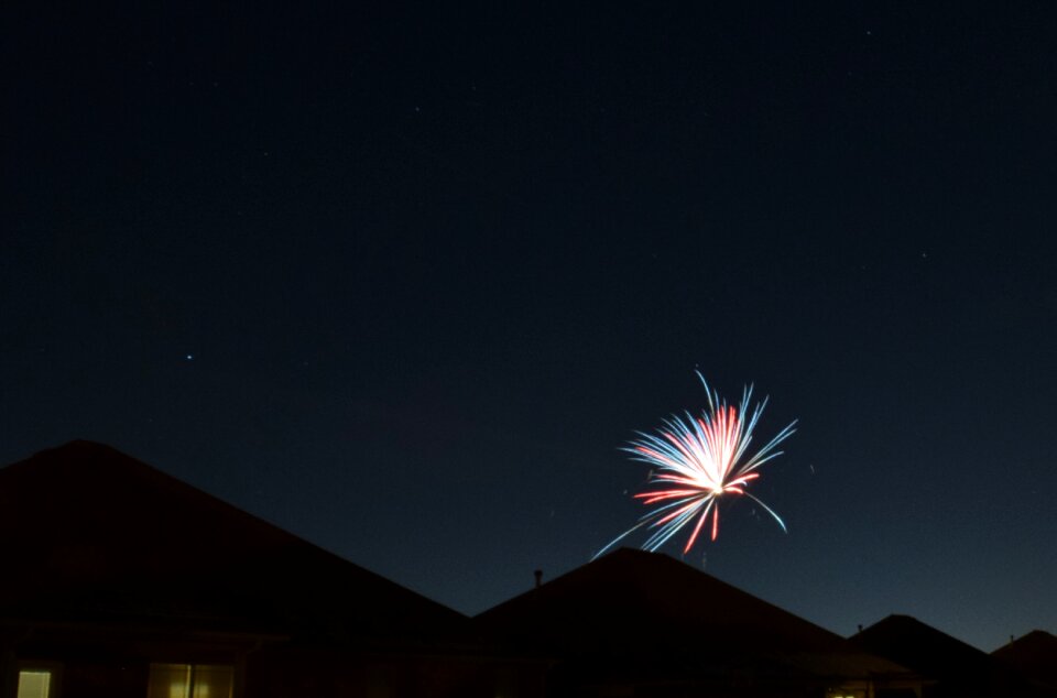 Blue Red Fireworks