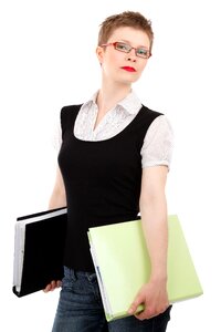 Woman in Black Tank Top and Blue Denim Jeans photo