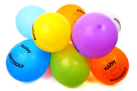 Assorted-color Birthday Balloons photo