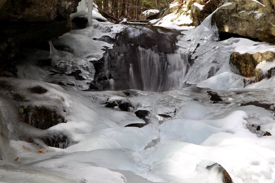 Flowing Water on Rocks photo