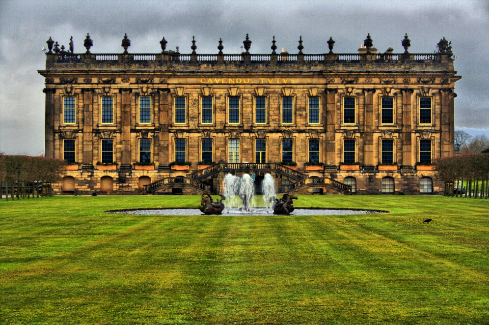 Free stock photo of chatsworth house, fountain, grass lawn