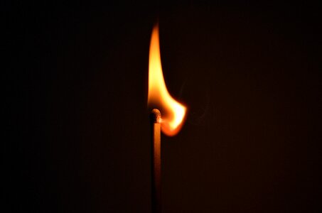 Lighted Burning Match photo