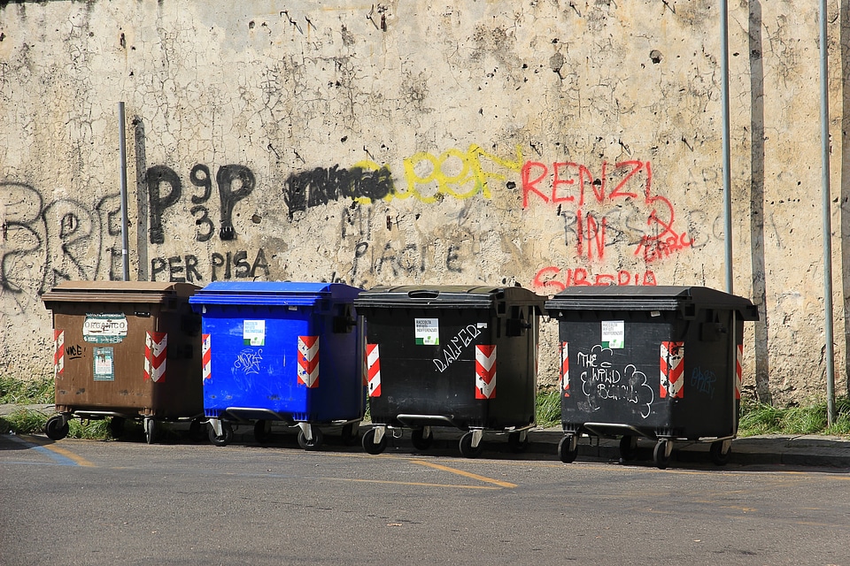 Container on castors ton