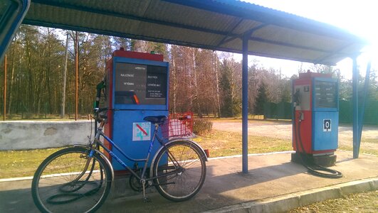 Free stock photo of bicycle, gas, station photo