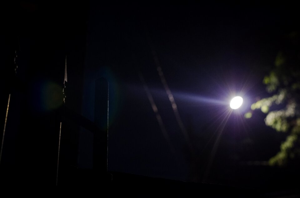 Free stock photo of gate, lamp, nightphoto