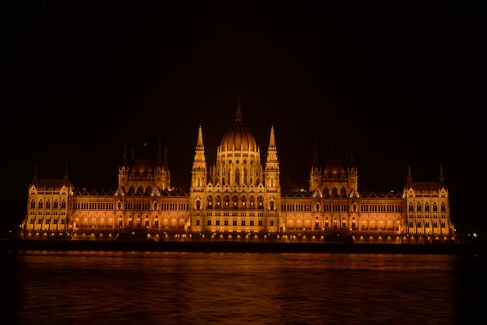 Capital at night building photo