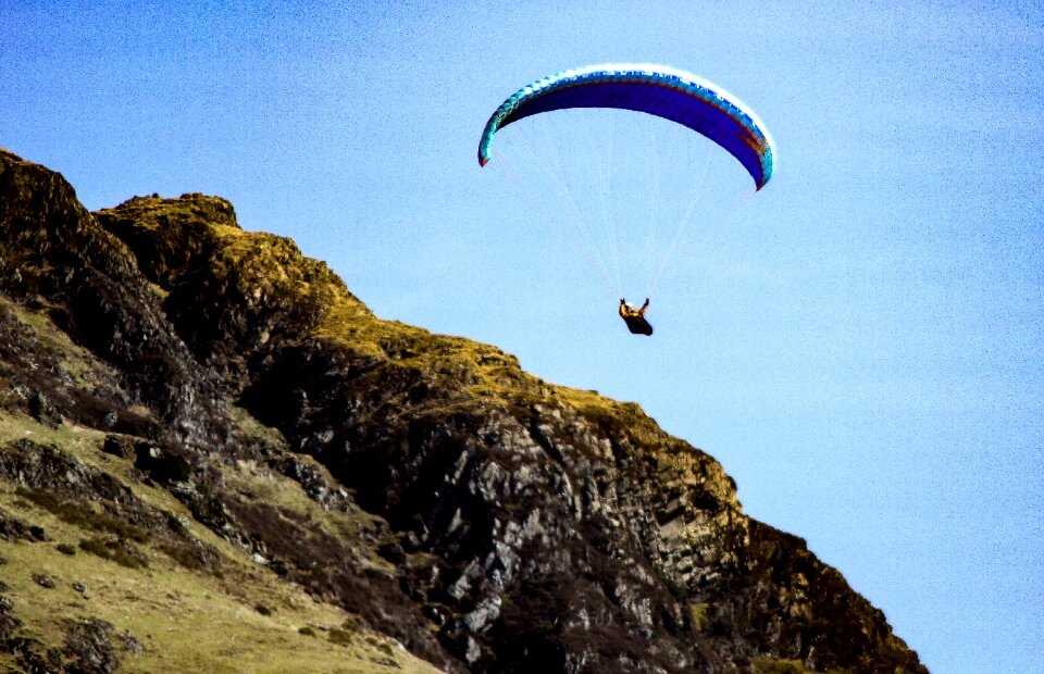 Free stock photo of lake district, mountain, parascending