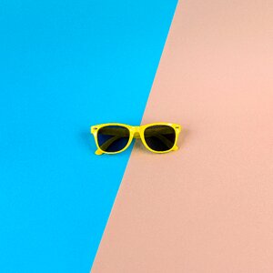 Yelllow Framed Wayfarer Sunglasses photo