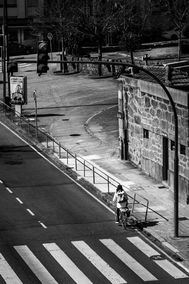 Free stock photo of black and-white, contrast, cyclist