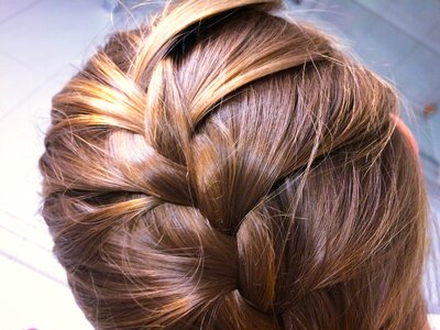 Free stock photo of back, braid, hair photo