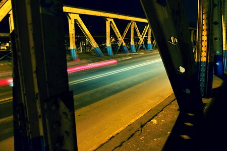 Free stock photo of bridge, cars, lights